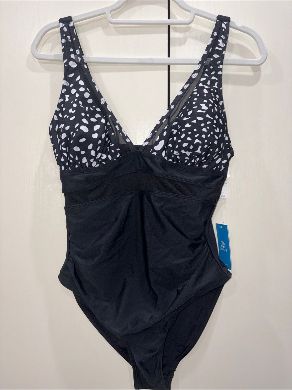 Cupshe Black & White Printed One-Piece Swimsuit